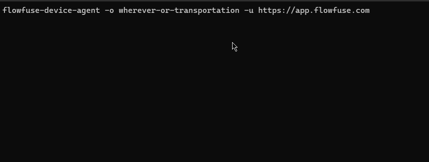 Screenshot of the Importing an Automatically located flows file during Device Agent Setup